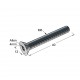 COUNTERSUNK ALLEN  CONNECTION BOLT M6x40 / GALVANIZED